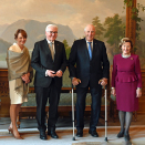 4. november: Kongeparet og Kronprinsen tar imot Tysklands president, herr Frank-Walter Steinmeier og hans kone Elke Büdenbender til audiens og lunsj på Slottet. Foto: Sven Gj. Gjeruldsen, Det kongelige hoff